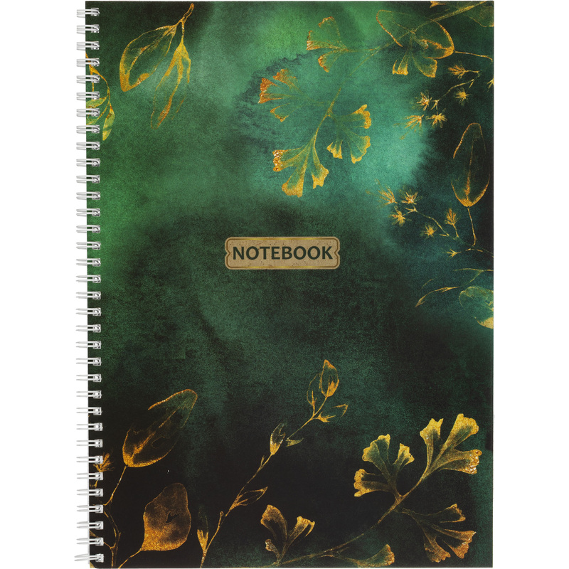 Изображение товара Бизнес-тетрадь Attache Selection Floral А4 96 листов зелёная в клетку спираль