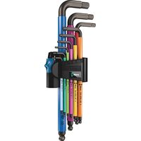 Набор ключей Г-образных (1.5-6 мм) Wera Multicolour Magnet BlackLaser с   шарообразным наконечником 7 предметов (WE-022534)