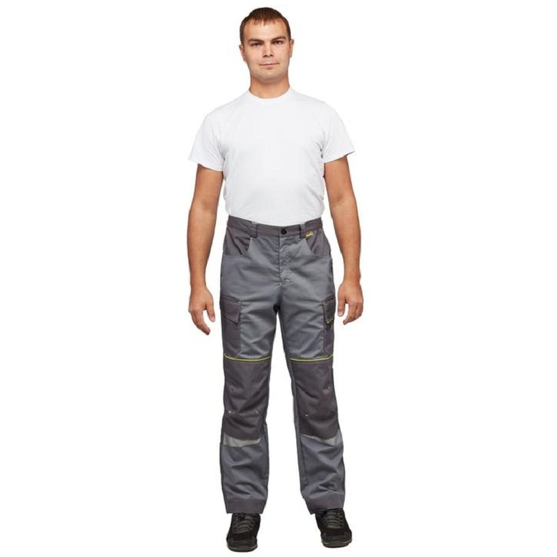 Изображение товара Мужские летние рабочие брюки Nайтстар Проксима со светоотражающим кантом серые 48-50