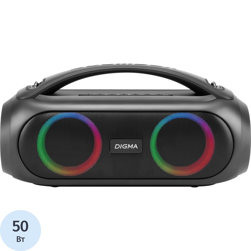 Изображение товара Портативная акустическая система Digma SP1530B черного цвета 50 Вт Bluetooth FM