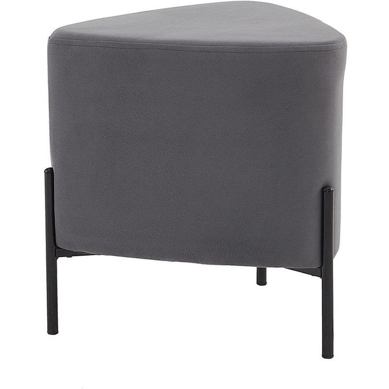 Изображение товара Пуф Gloria серый (велюр, 400х400х430 мм)