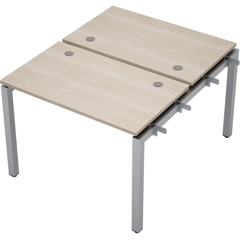 Изображение товара Рабочая станция Avance 6МБН.5267 двухместная шамони светлый/алюминий матовый