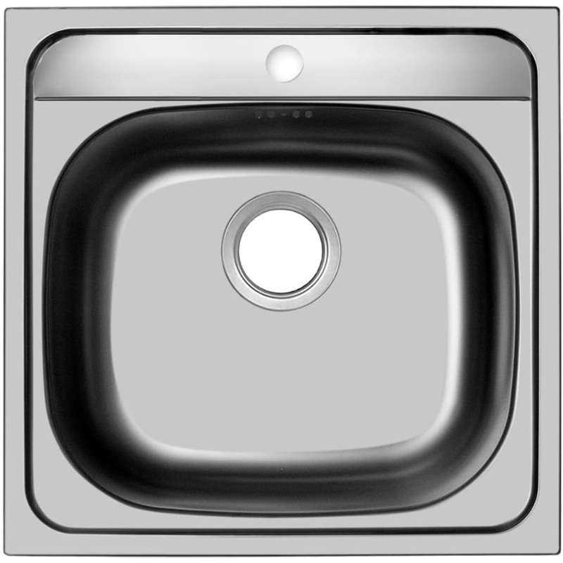 Изображение товара Врезная кухонная мойка Ukinox CLM480.480-GT6К 0C из нержавеющей стали серого цвета