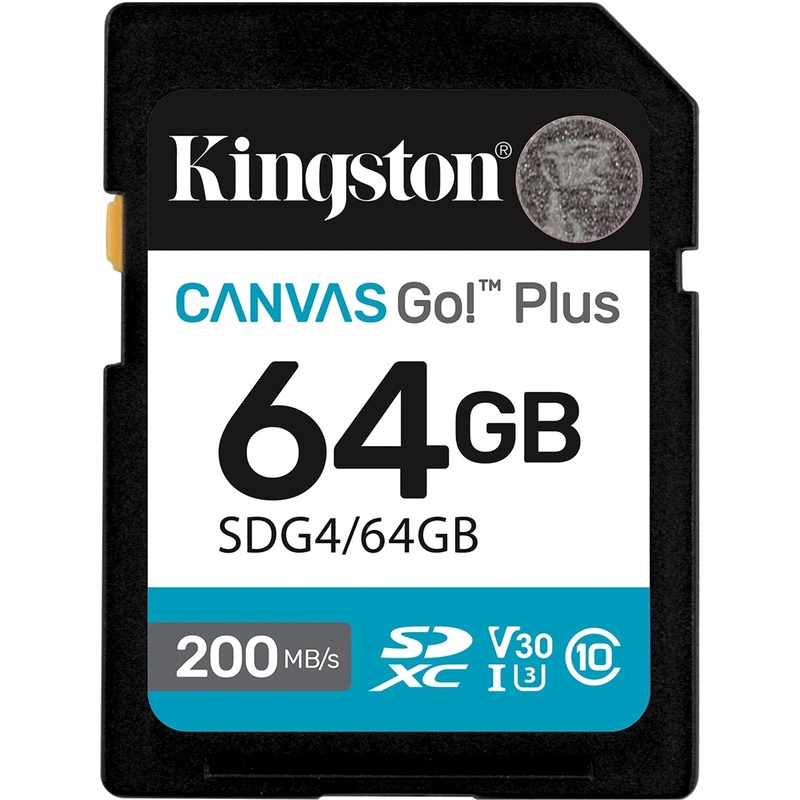Изображение товара Карта памяти Kingston 64 ГБ SDXC UHS-I U3 V30 A2 для фото и видеозаписи