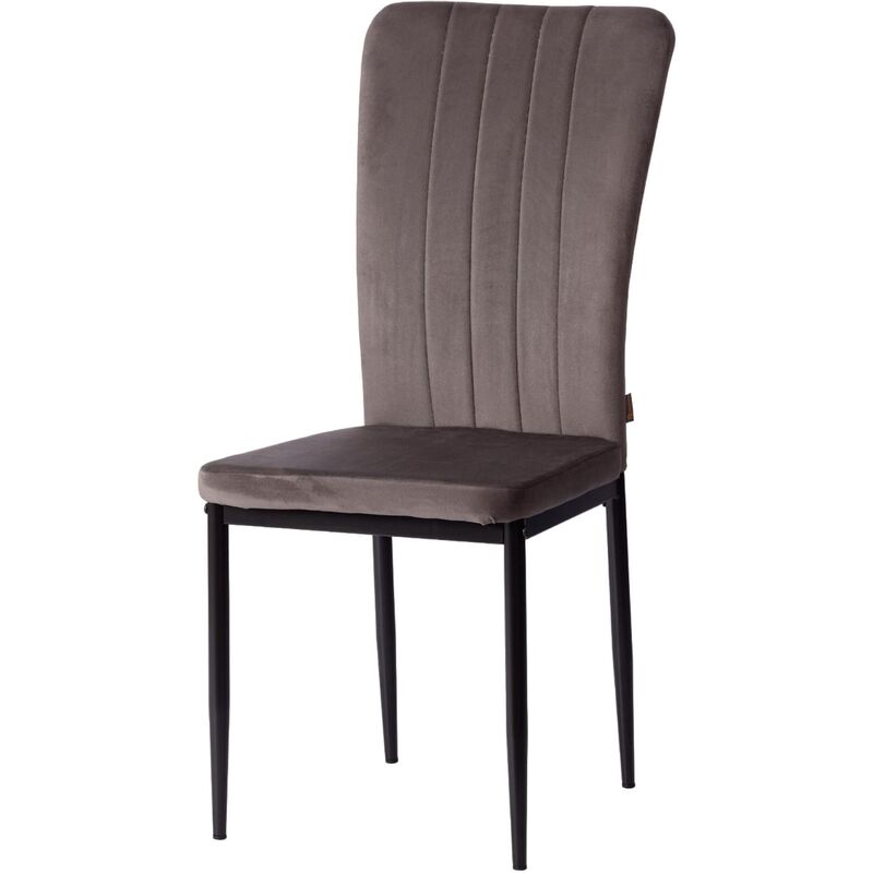 Изображение товара Обеденный стул TetChair Verter 21400 тёмно-серый флок металл