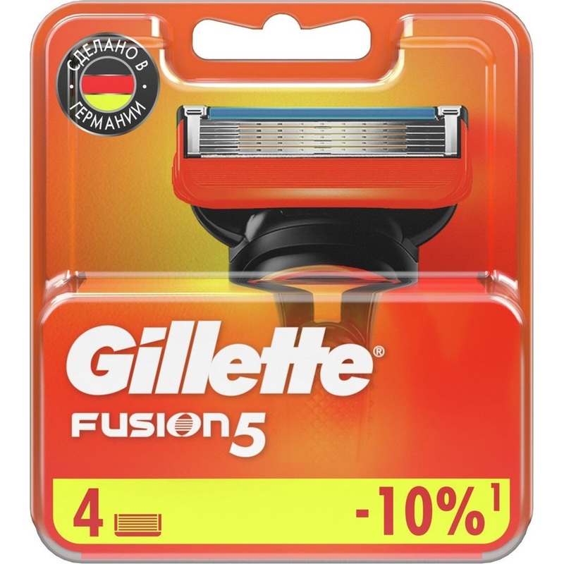 Изображение товара Сменные кассеты Gillette Fusion5 4 шт универсальные для бритья мужские