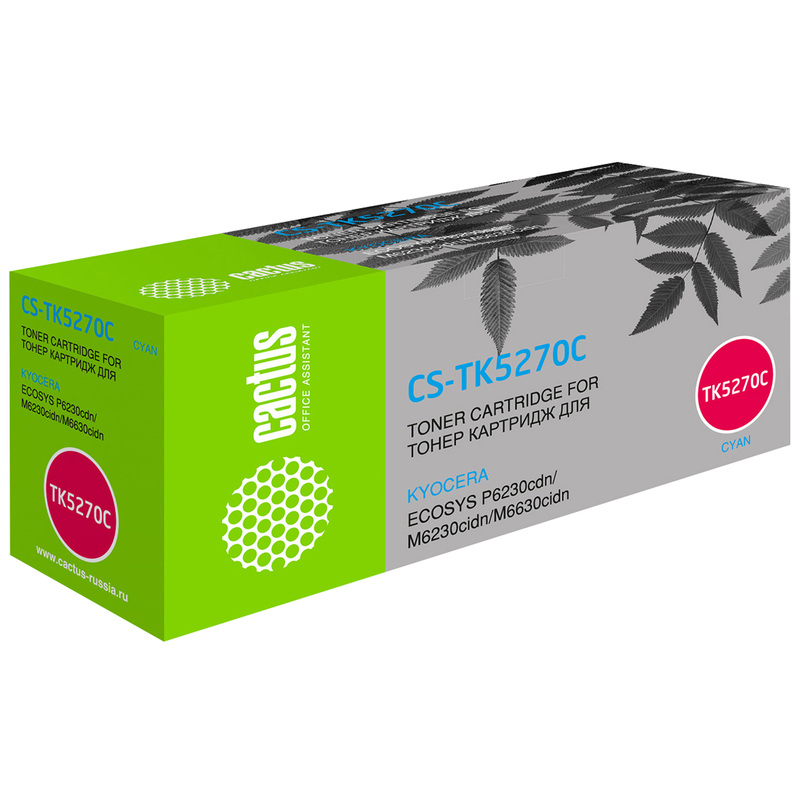 Изображение товара Картридж лазерный Cactus TK-5270C голубой для Kyocera 6000 страниц