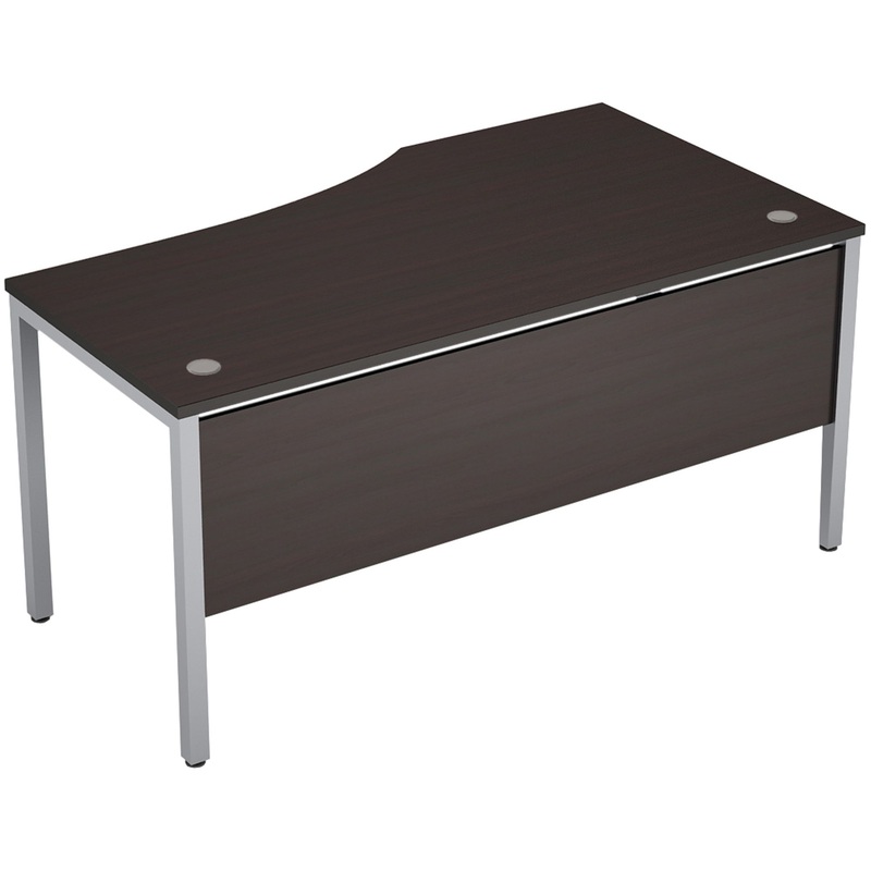 Изображение товара Эргономичный левый рабочий стол Avance 6МД.020 венге алюминий 1600х900х750 мм