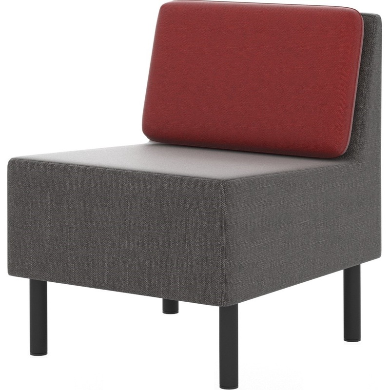 Изображение товара Модуль диван прямой Select 1-М бордовый/серый ткань скандинавский стиль