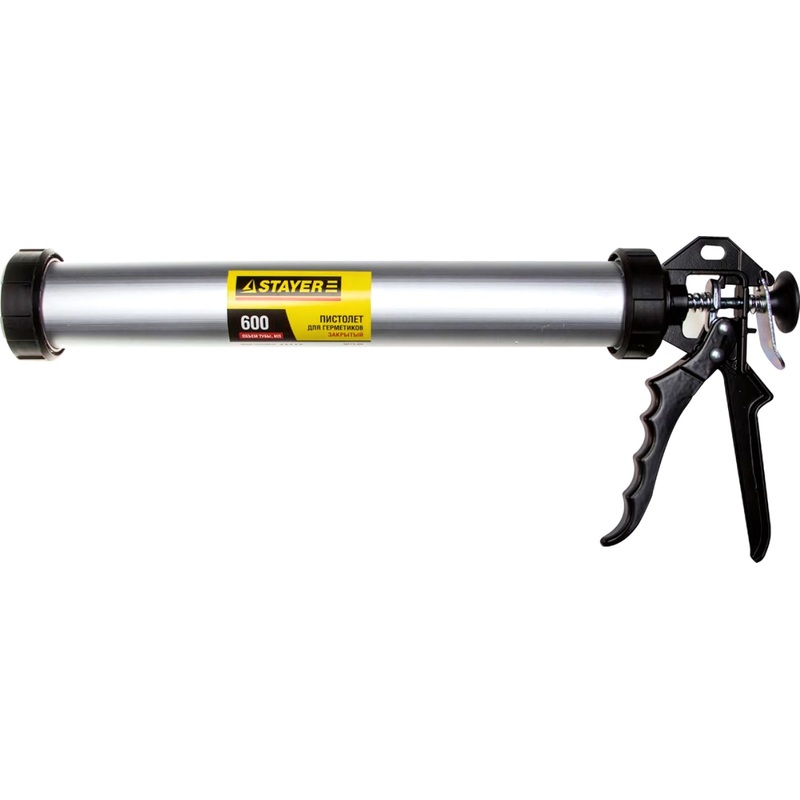 Изображение товара Пистолет для герметика 600 мл закрытый STAYER 0673-60 профессиональный инструмент