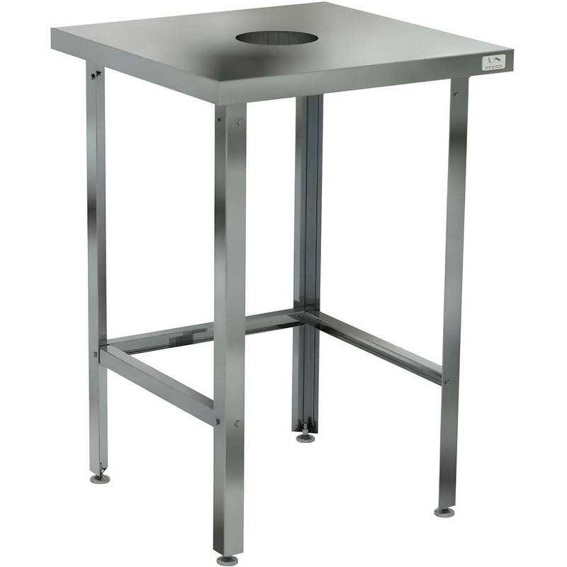 Изображение товара Стол для сбора пищевых отходов Кобор СРО-60/60 (серый, 600х600х870 мм)