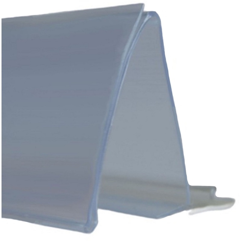 Изображение товара Ценникодержатель полочный профильный длина 1000 мм прозрачный (50 штук в упаковке)