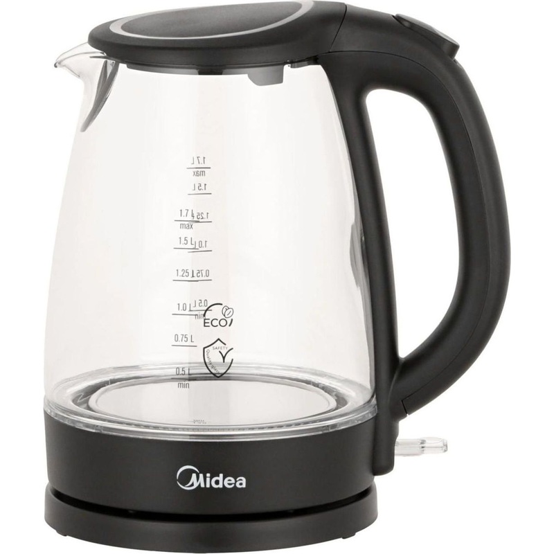 Изображение товара Чайник Midea MK-8015 черный 1700 мл стильное быстрое кипячение