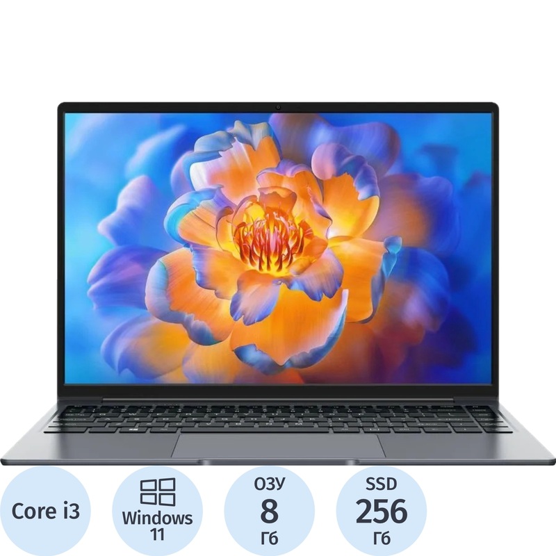 Изображение товара Ноутбук Chuwi CoreBook X 14" серый Intel Core i3 10100Y/8 ГБ/SSD 256 ГБ (CWI575-308N2N1HDMYX)