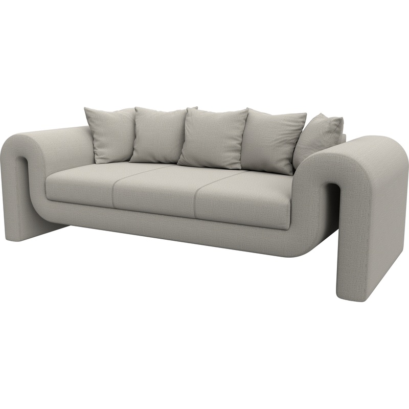 Изображение товара Диван Комфорт Волна трёхместный бежевый ткань