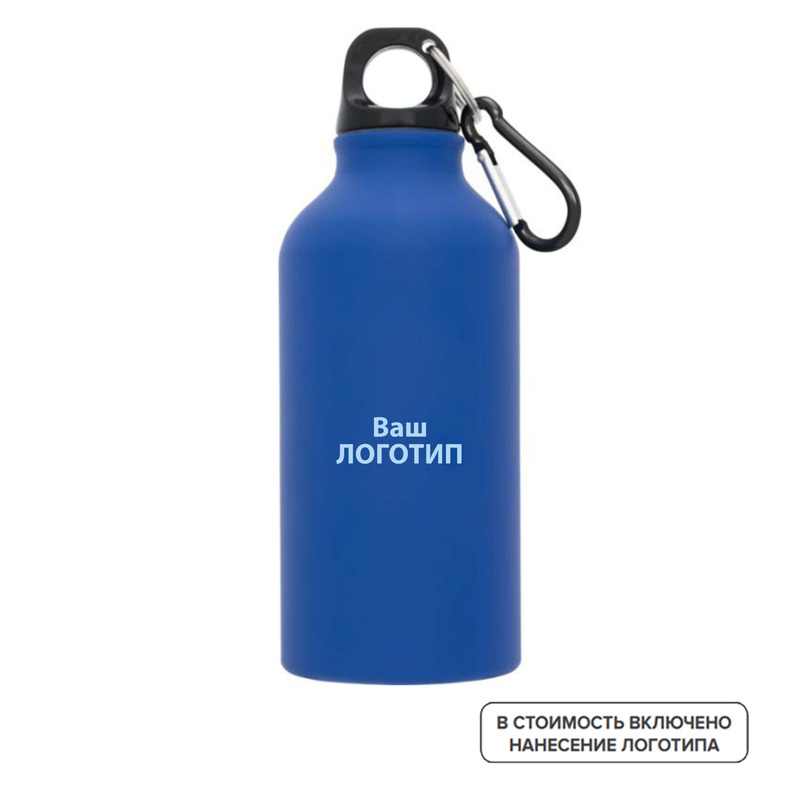 Изображение товара Матовая спортивная алюминиевая бутылка Oregon 400 мл с индивидуальной печатью