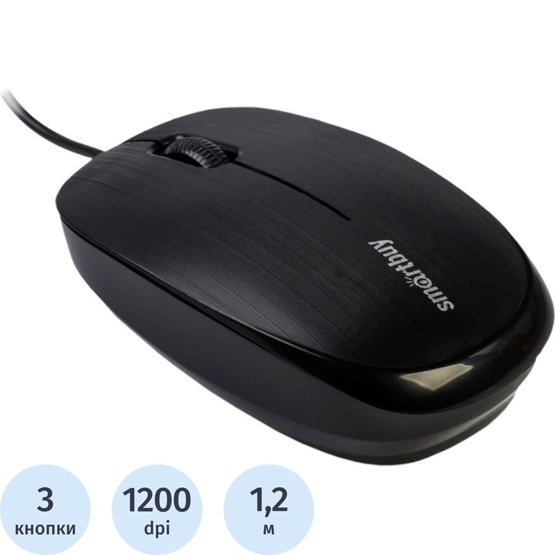 Изображение товара Проводная мышь Smartbuy ONE 214-K черная 1200 dpi USB классическая
