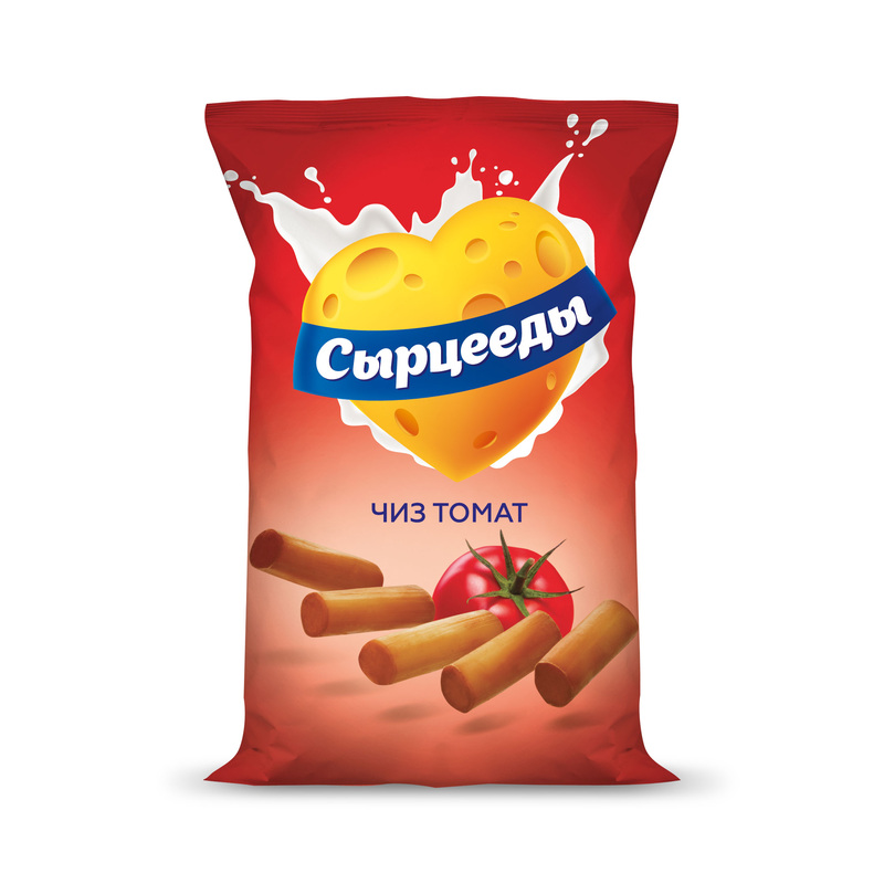 Изображение товара Снеки Сырцееды Сыр копченый томат 23 г натуральный перекус