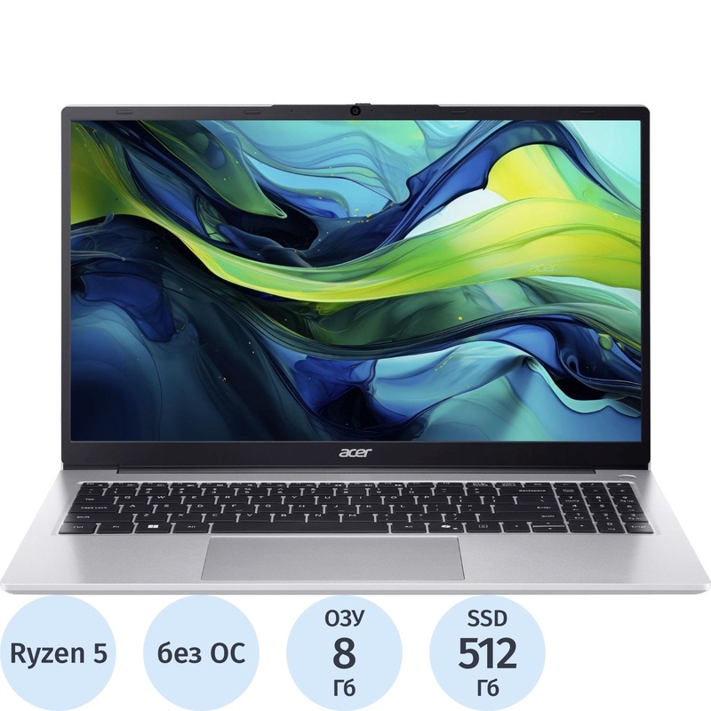 Изображение товара Ноутбук Acer Aspire Lite AL15-42P-R05S 15.6 AMD Ryzen 5 7430U SSD 512ГБ