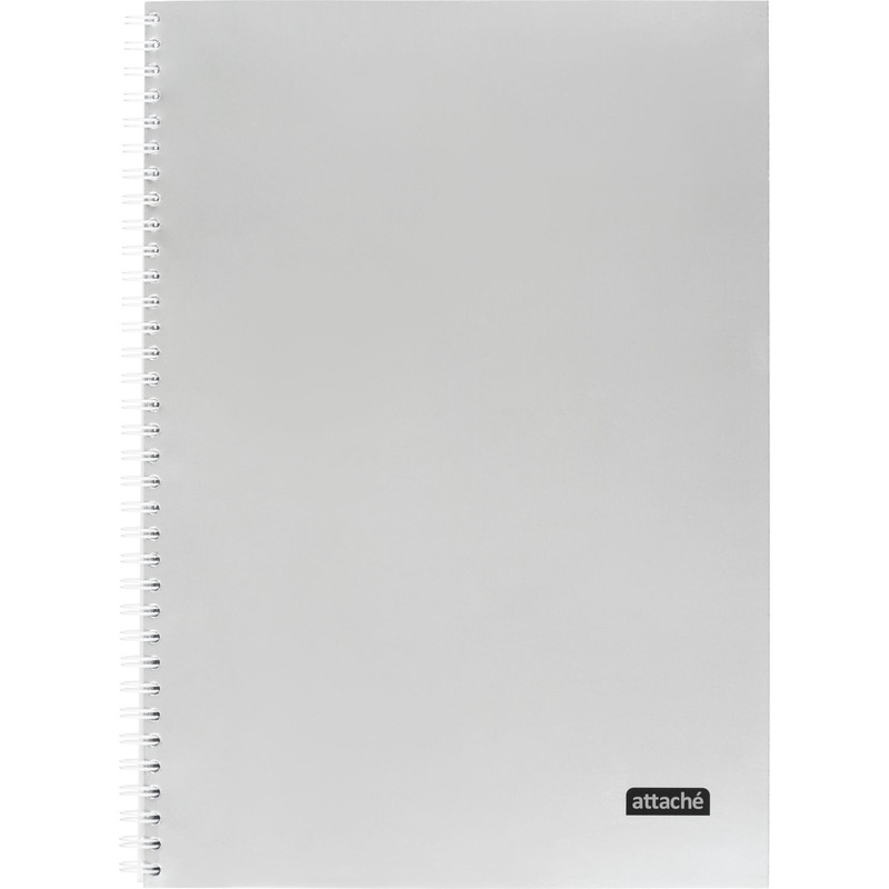 Изображение товара Бизнес-тетрадь Attache Metallic А4 96 листов серебристая в клетку на спирали