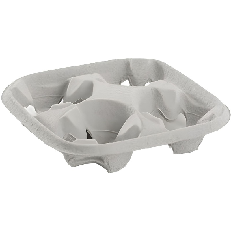 Изображение товара Держатель для четырех стаканов серый Сканди Пакк 200 штук