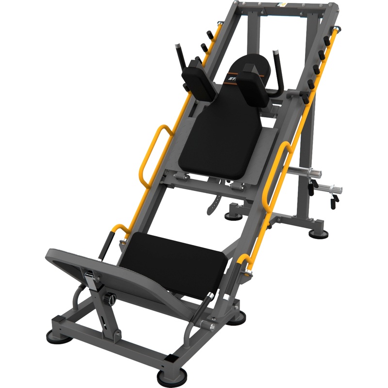 Изображение товара Профессиональный тренажёр Гакк-машина DFC Stonerise DLP05 для приседаний и жима ногами