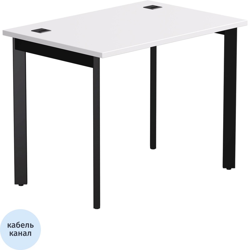 Изображение товара Стол прямой EVO 254S001W39005 (белый/чёрный, 980х670х755 мм)