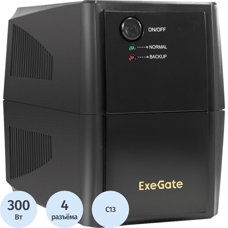 Изображение товара Источник бесперебойного питания (ИБП) ExeGate Power Back BNB-500.LED.4C13 (EX294607RUS) Изображение товара Источник бесперебойного питания (ИБП) ExeGate Power Back BNB-500.LED.4C13 (EX294607RUS)