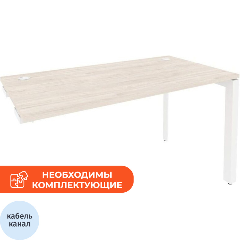 Изображение товара Стол прямой ONIX-П O.MP-SPR-3.7 1380x720x750 мм белый бакелит