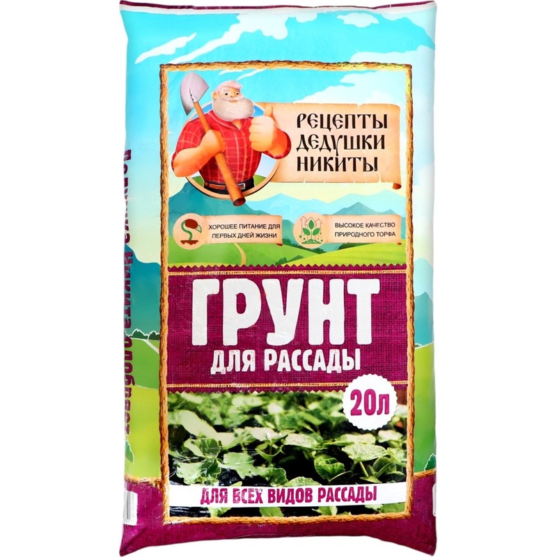Изображение товара Грунт для рассады Рецепты дедушки Никиты 20 л