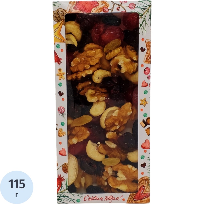 Изображение товара Смесь орехов Зелёная улица Пикантная 115 г для подарка и перекуса