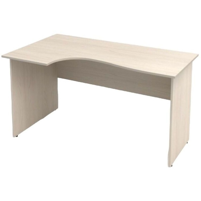 Изображение товара Эргономичный левый компьютерный стол Канц СК36.15 дуб молочный 1400х800х750 мм