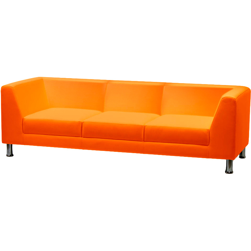 Изображение товара Диван трехместный Evolution оранжевый искусственная кожа