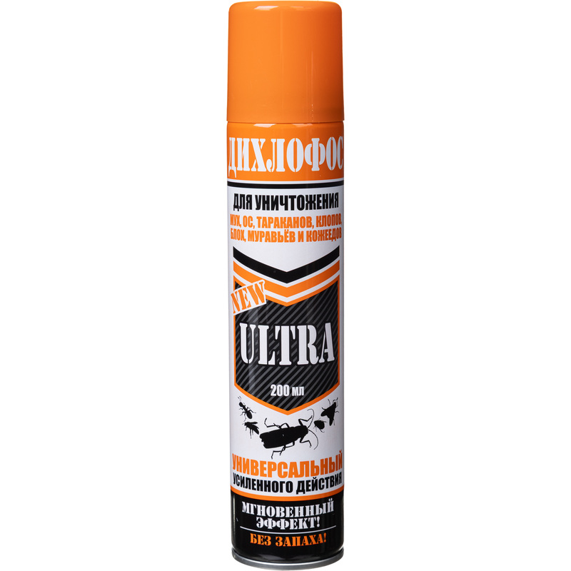 Изображение товара Средство от насекомых Дихлофос №1 Ultra аэрозоль 200 мл для домашней защиты