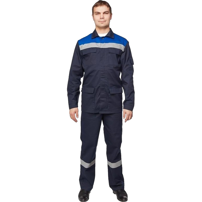 Изображение товара Костюм рабочий летний мужской л05-КБР с СОП синий/васильковый