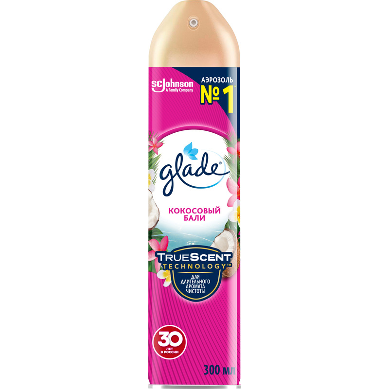 Изображение товара Освежитель воздуха Glade Кокосовый Бали 300 мл - свежесть дома