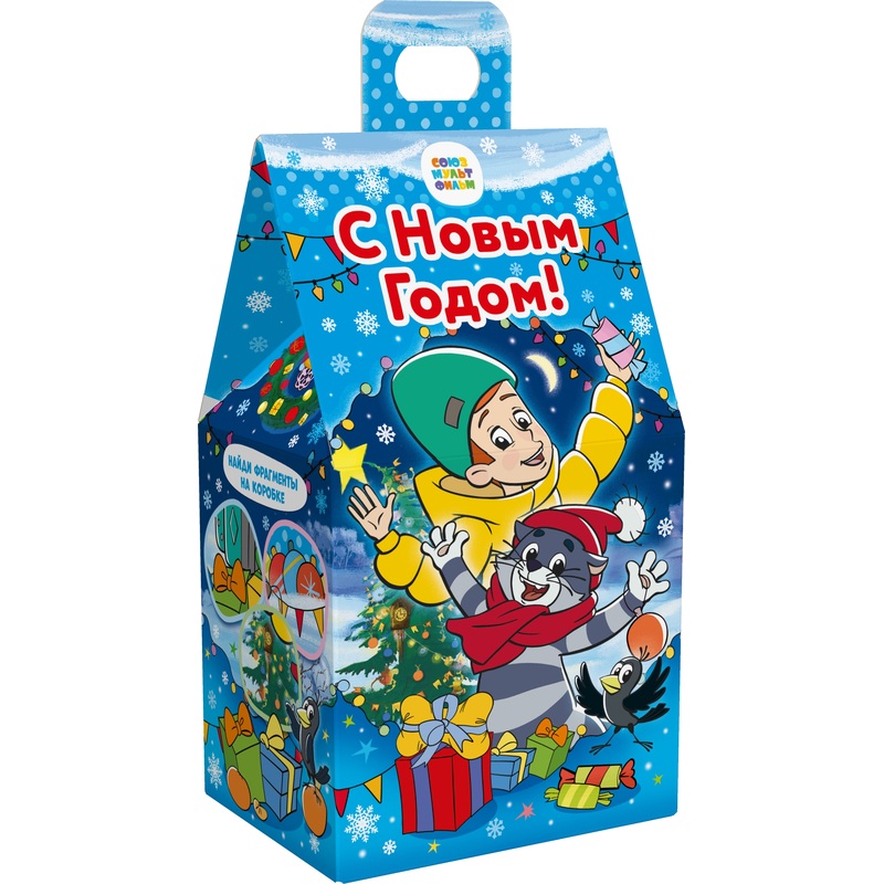 Изображение товара Новогодний сладкий подарок Азбука Праздника Праздник в Простоквашино 700 г