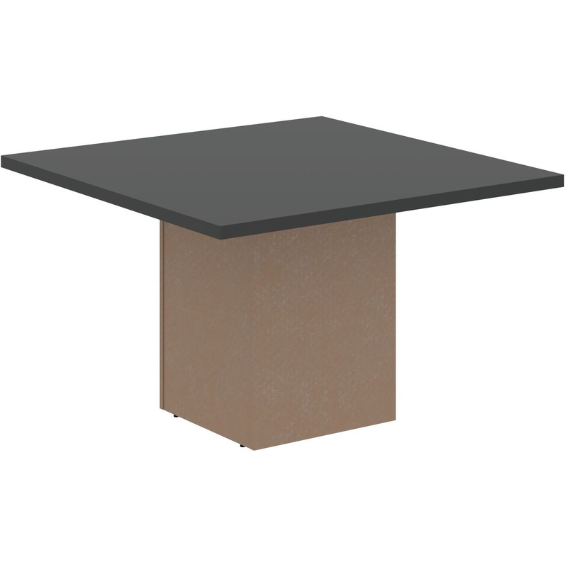 Изображение товара Стол руководителя из МДФ и ЛДСП с регулируемыми опорами 1200х750 мм Яшма чёрный