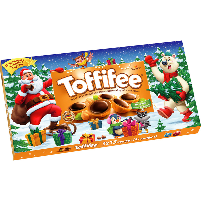 Изображение товара Конфеты Toffifee Полярный медведь и друзья 375 г праздничный подарок