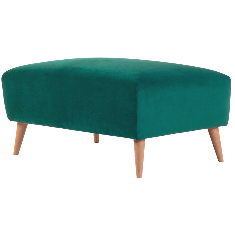 Изображение товара Банкетка Hygge Релакс зеленая ткань и буковая рама, размер 950x630 мм, высота 420 мм