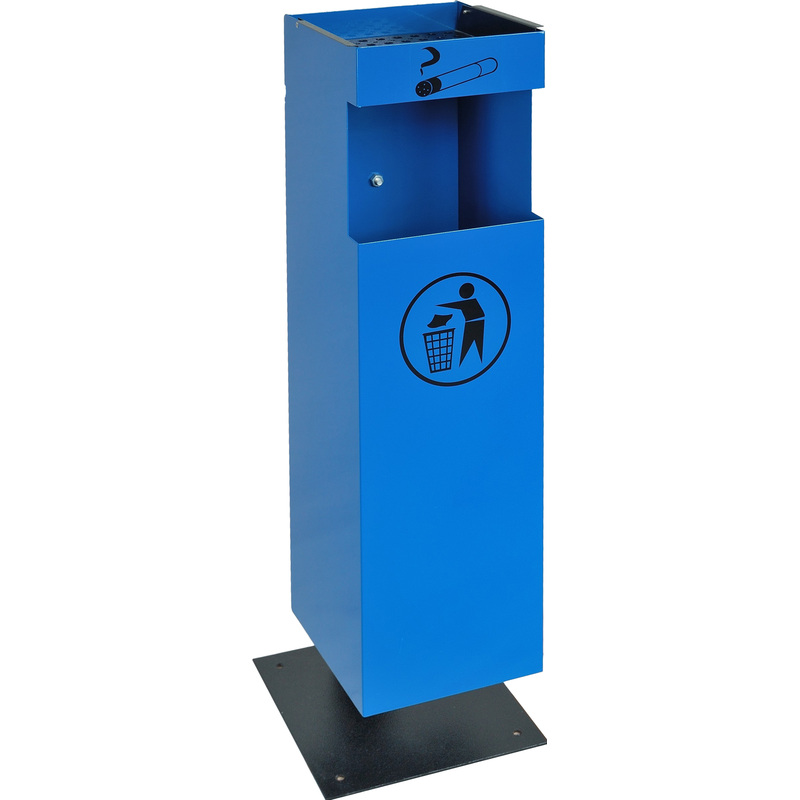 Изображение товара Уличная урна-пепельница УО 28л из окрашенной стали для улицы и парковых зон