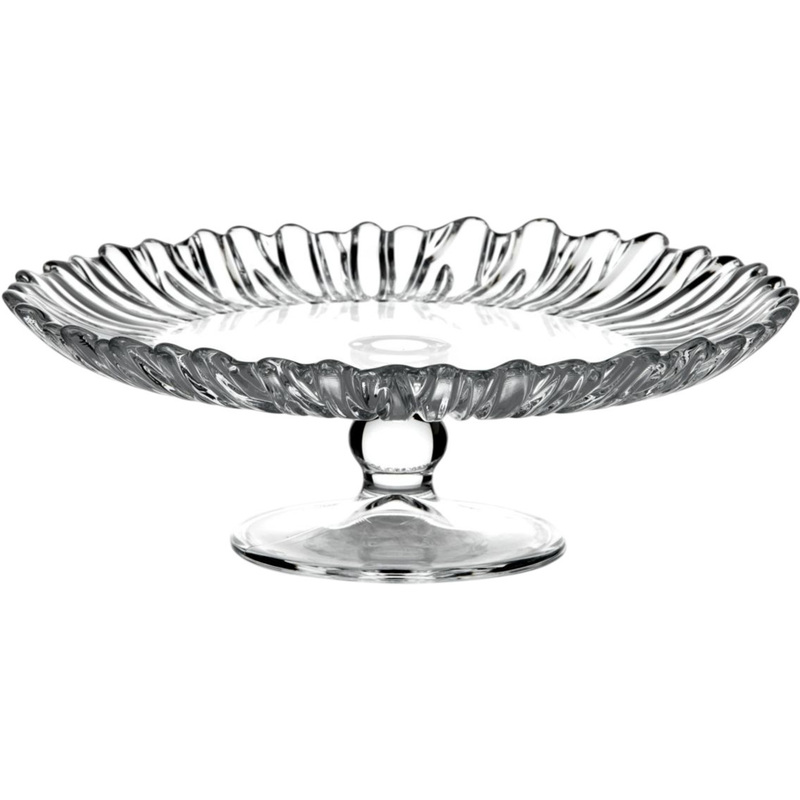 Изображение товара Сервировочное стеклянное блюдо на ножке Pasabahce Аврора 20.5х20.5 см