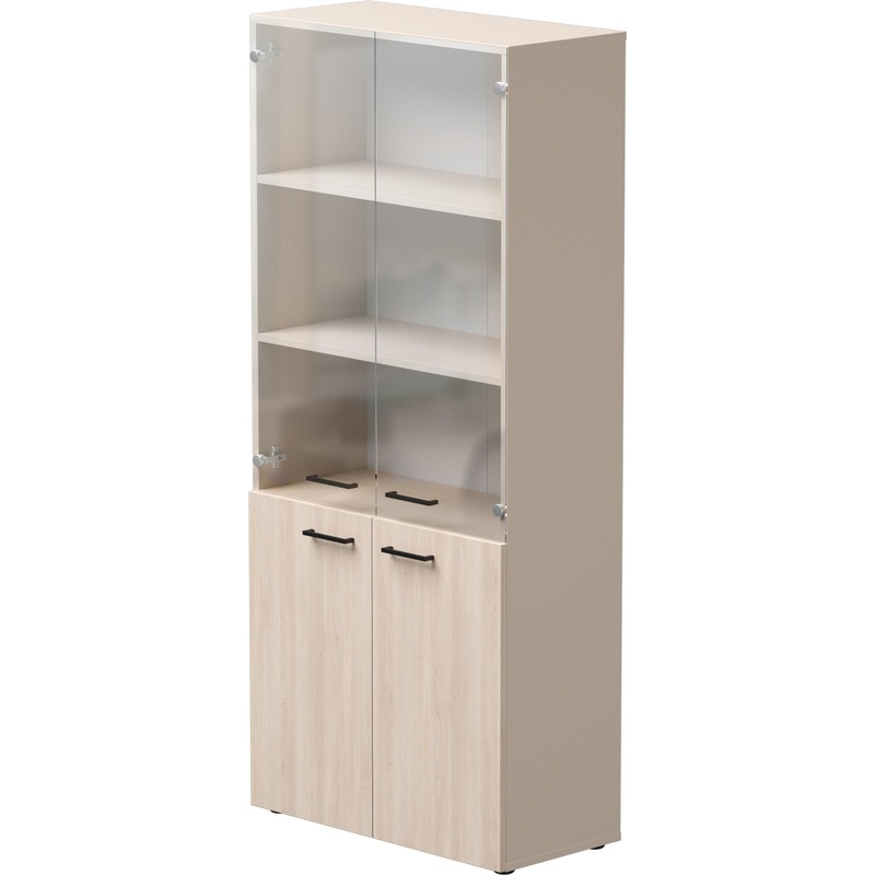 Изображение товара Шкаф для документов EVO 254H004GU/DY закрытый со стеклом кашемир/дуб соната 800х383х1835 мм