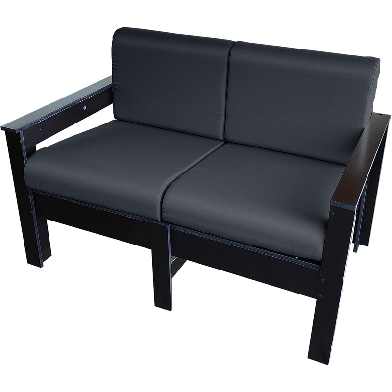 Изображение товара Двухместный диван Victoria тёмно-серый, мебель для дома и офиса