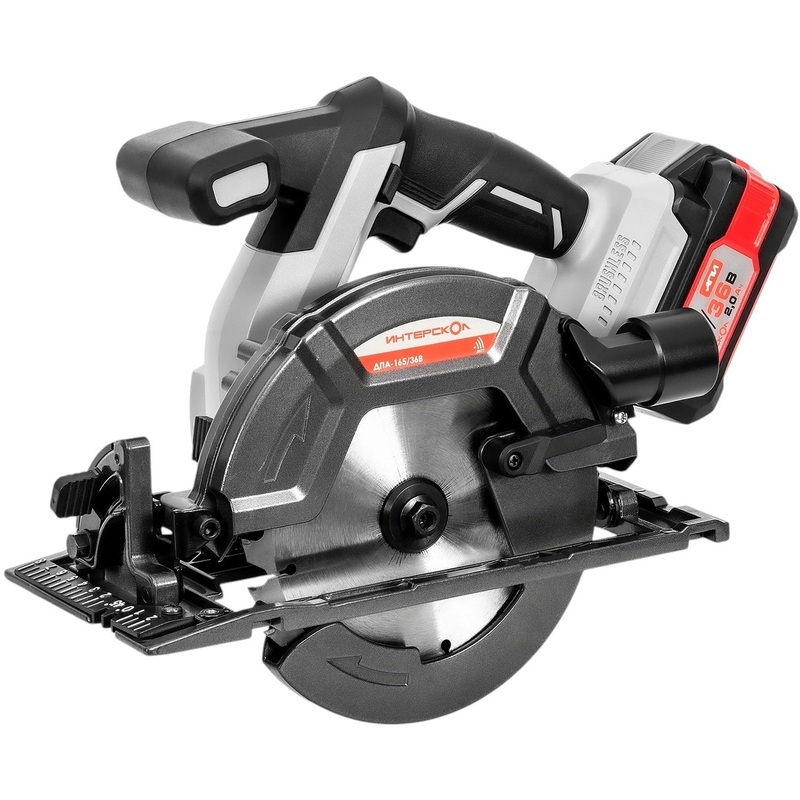 Изображение товара Аккумуляторная дисковая пила Интерскол ДПА-165/36В профессиональный инструмент