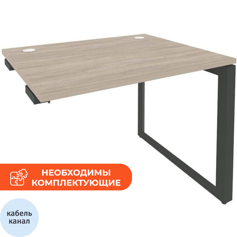 Изображение товара Стол прямой ONIX-О O.MO-SPR-1.8 дуб аттик антрацит офисный 980х800 мм
