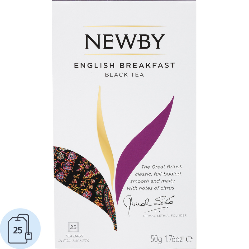 Изображение товара Чай черный Newby English Breakfast 25 пакетов - классический английский купаж