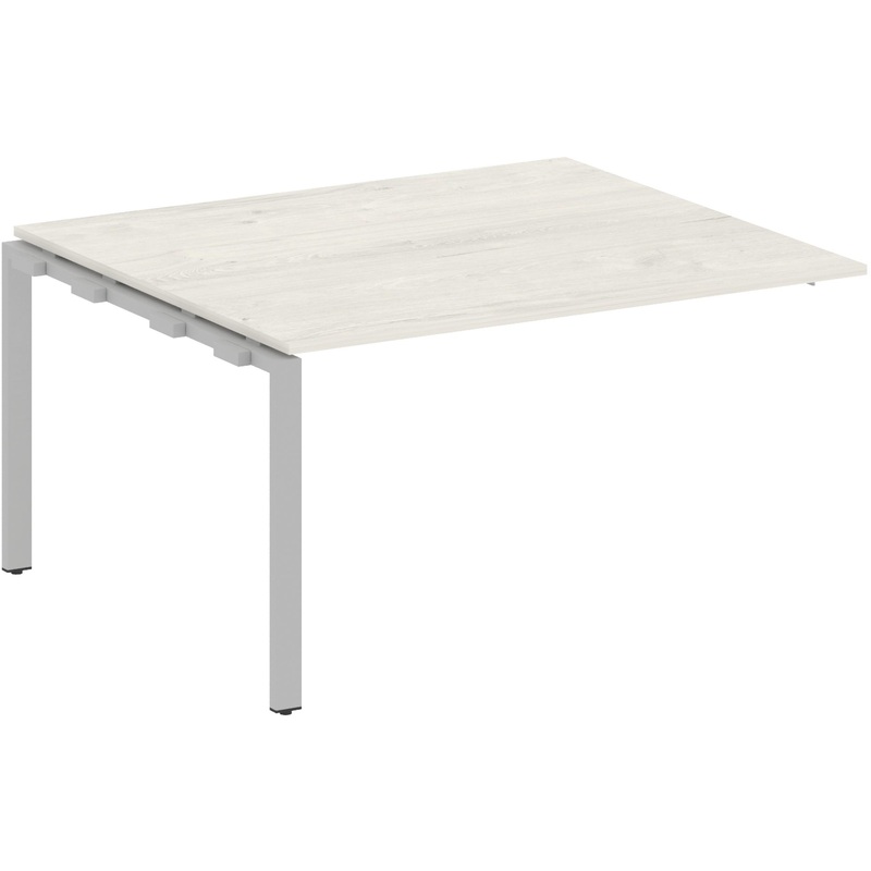 Изображение товара Элемент для стола переговоров Metal System Style БП.ППРГ-3 1400x1235 мм дуб наварра/серый