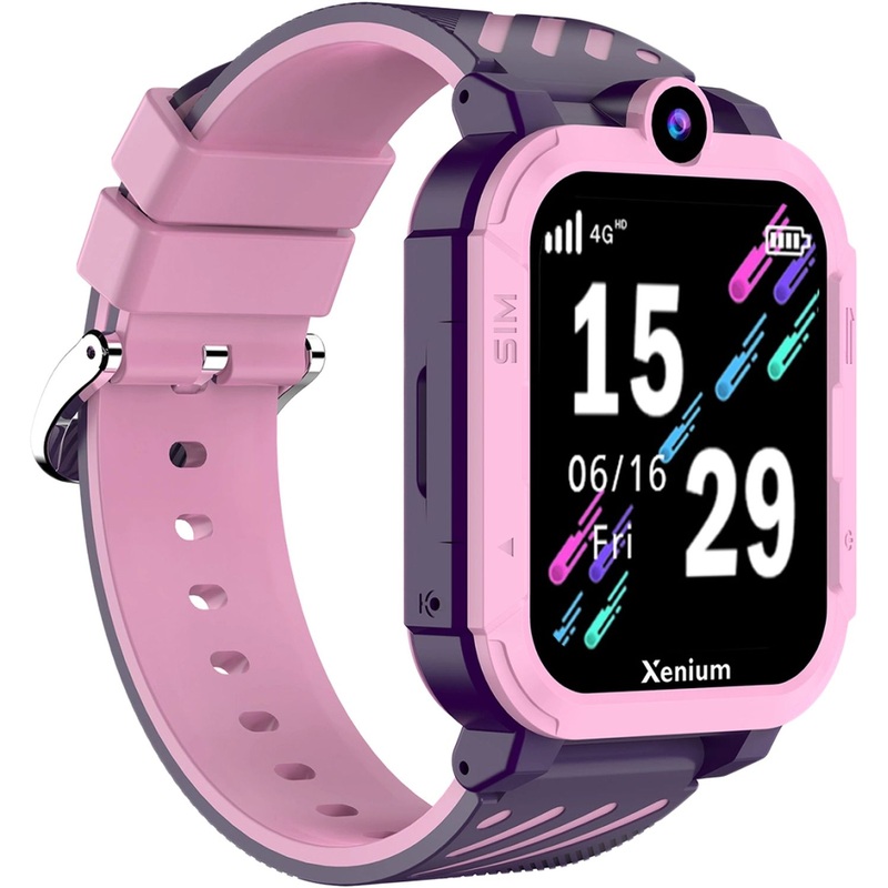 Изображение товара Смарт-часы Xenium W600 Фиолетовый ремешок — просторный экран, GPS, влагозащита
