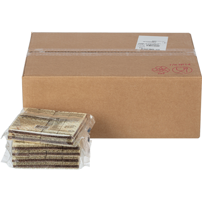 Изображение товара Вафли Яшкино Вафельный сэндвич шоколадный 3.8 кг картон